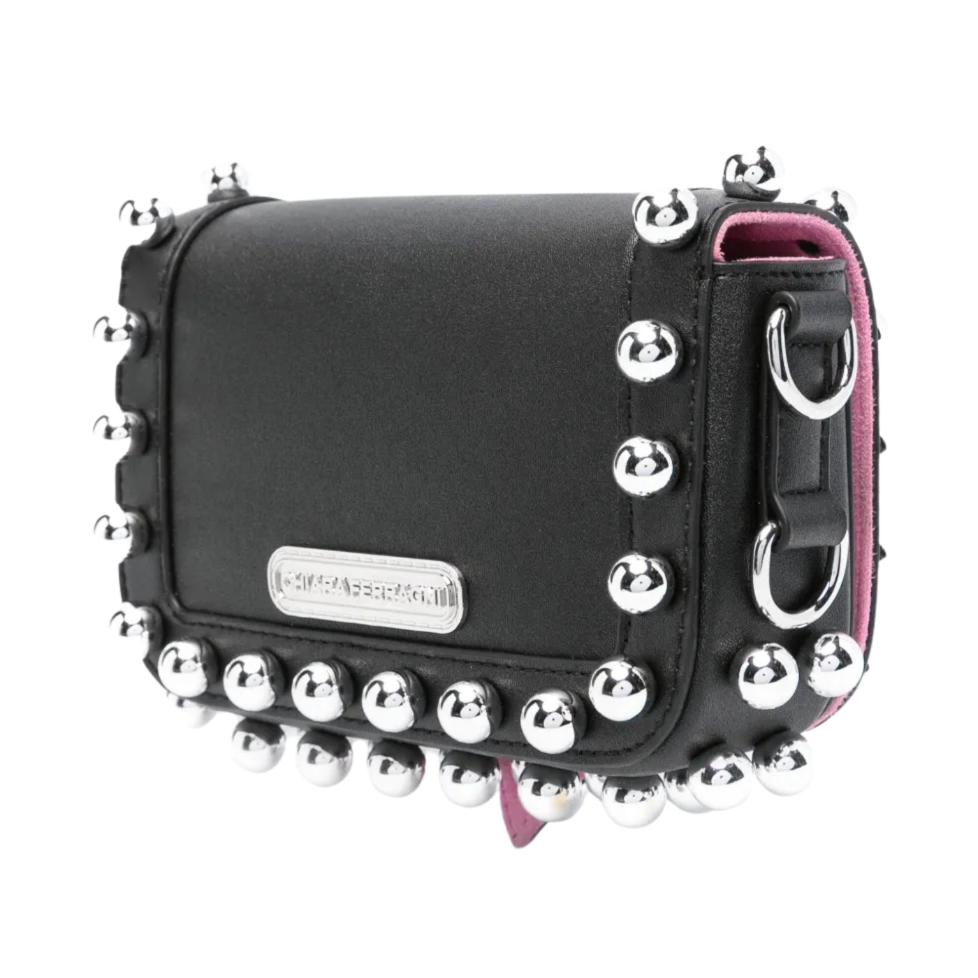 Chiara Ferragni Bag Eyelike Studs Black-Silver