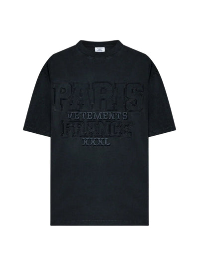 Vetements T-Shirt Paris 3D Black