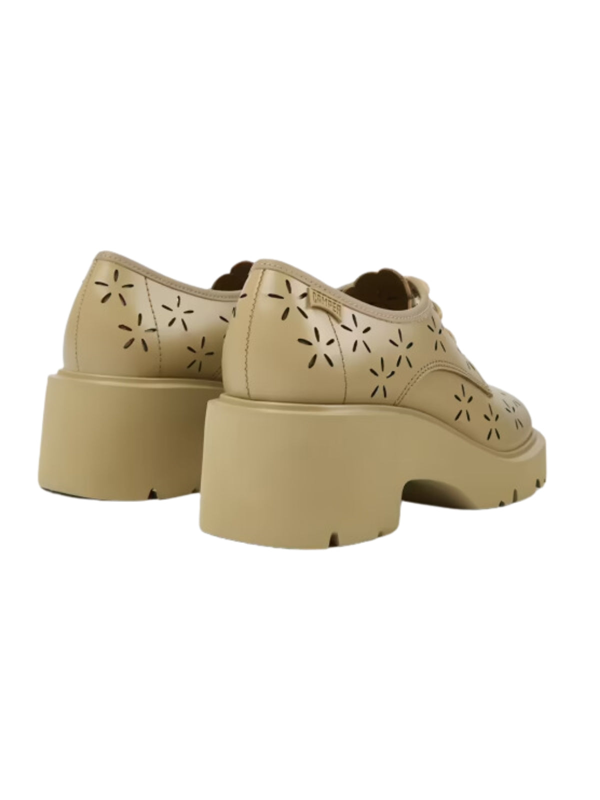 Camper Ladies Sneaker Docko Bojito Cut Out Flowers Tan