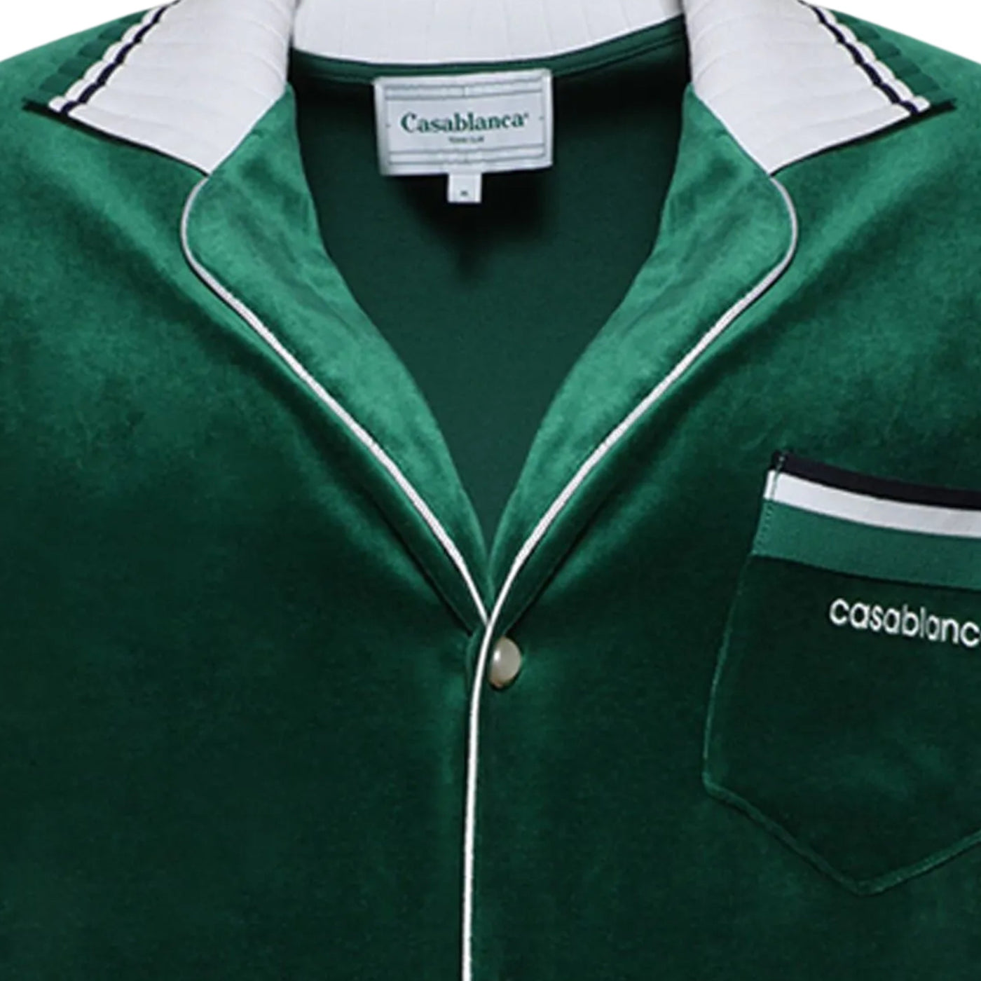 Casablanca Shirt Velour Evergreen