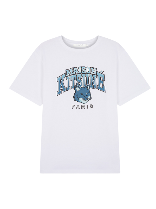 Maison Kitsune T-Shirt Campus Fox Relaxed White