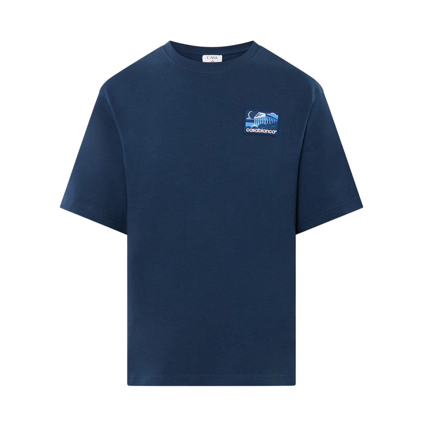 Casablanca T-Shirt Greek Temple Patch Navy