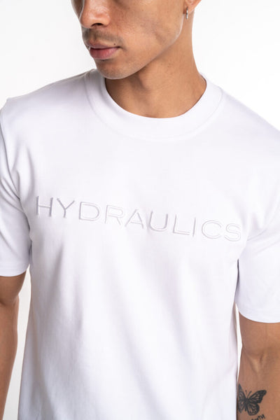 Hydraulics regular tonal 3D embroidered logo tee white AW25RGFIT White